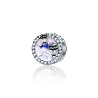 Strass Zink Legierung Europa Perlen, Zinklegierung, DIY & Emaille & mit Strass, gemischte Farben, 3-25mm, verkauft von PC