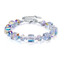 Bracelets de cristal autrichien, alliage de zinc, avec Cristal autrichien, pour femme, couleurs mélangées cm, Vendu par PC