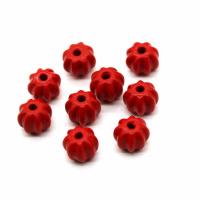 Zinnober Perlen, Cinnabaris, Blume, DIY, rot, 10x8mm, verkauft von PC
