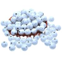 Acrylic Jewelry Beads, Round, injection moulding, DIY, blue, 8mm 