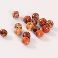 Druck Holz Perlen, Einbrennlack, DIY, gemischte Farben, verkauft von kg