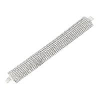 Zinc Alloy Rhinestone Bracelets, with Zinc Alloy, plated, radiation protection & for woman 25mm Approx 7.09 Inch 