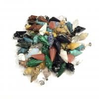 Mixed Gemstone Pendants, Natural Stone, Conical & Unisex 