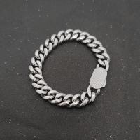 Titanium Steel Bracelet & Bangle & Unisex & micro pave cubic zirconia, original color 