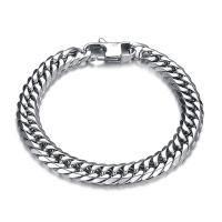 Titanium Steel Bracelet & Bangle, Unisex & curb chain, original color 