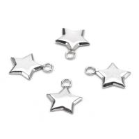 Stainless Steel Pendant Setting, 304 Stainless Steel, Star, machine polished, fashion jewelry & polished & DIY & Unisex original color 