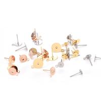 Stainless Steel Earring Stud Component, 316L Stainless Steel, Vacuum Ion Plating, DIY 