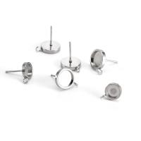 Stainless Steel Earring Stud Component, 304 Stainless Steel, machine polished, fashion jewelry & DIY & Unisex original color 