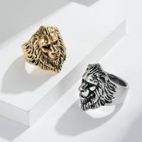 Titanium Steel Finger Ring, Lion, polished, fashion jewelry & Unisex 28mm 