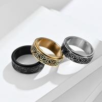 Titanium Steel Finger Ring, polished, fashion jewelry & Unisex 8mm 
