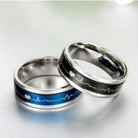 Titanium Steel Finger Ring, Vacuum Ion Plating, fashion jewelry & Unisex 7mm 