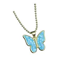 Ожерелье, Латунь, с Ракушка, бабочка, плакирован золотом, Женский, Много цветов для выбора длина:17.71 дюймовый, продается PC
