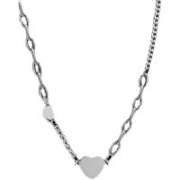 Stainless Steel Jewelry Necklace, 314 Stainless Steel, with 1.96inch extender chain, Heart, fashion jewelry & for woman, original color Approx 15.7 Inch 