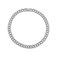 Rhinestone Zinc Alloy Necklace, platinum color plated, Unisex & with rhinestone Approx 18.5 Inch 