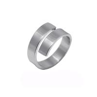 314 Stainless Steel Cuff Finger Ring, Unisex 5mm, US Ring 