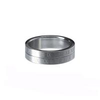 Stainless Steel Finger Ring, 314 Stainless Steel, with roman number & Unisex US Ring 
