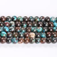 Jade Phoenix Beads, Round, polished multi-colored Approx 14.5 Inch 