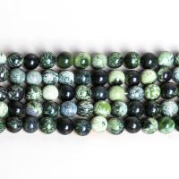 Perles en Turquoise naturelle, Rond, poli, normes différentes pour le choix, vert d'herbe Environ 14.76 pouce, Vendu par brin
