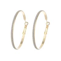 Zinc Alloy Hoop Earring, Donut, plated, for woman 55mm 