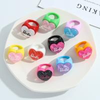 Acrylic Finger Ring, Heart, fashion jewelry & for woman 
