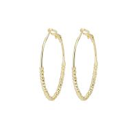 Zinc Alloy Hoop Earring, zinc alloy hoop earring, plated, for woman 40mm 