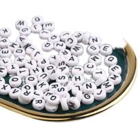 Acryl Alphabet Perlen, rund, DIY, keine, 5x10mm, verkauft von Tasche