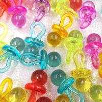 Jelly Acrylic Pendants, nipple of a feeding bottle shape, injection moulding, mixed colors 