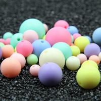 Frosted Acrylic Beads, Round, injection moulding, DIY, mixed colors 