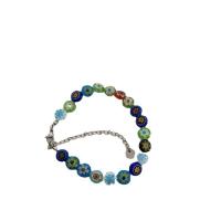 Lampwork Bracelets, with Zinc Alloy, for woman, mixed colors cm 
