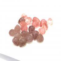 Gemischte Farbe Quarz Perlen, Naturstein, Erdbeere, DIY & verschiedenen Materialien für die Wahl & kein Loch, keine, 10x13mm, verkauft von PC