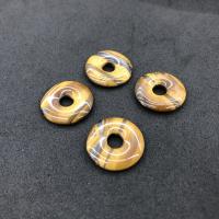 Gemstone Jewelry Pendant, Natural Stone, Donut & Unisex 20mm 