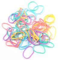 Elastisches Haar-Band, Kunststoff, gemischte Farben, 0.5mm, ca. 500PCs/Tasche, verkauft von Tasche