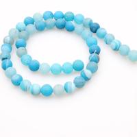 Laugh Rift Achat Perle, rund, poliert, DIY & verschiedene Größen vorhanden & satiniert, blau, Länge:ca. 14.96 ZollInch, verkauft von Strang