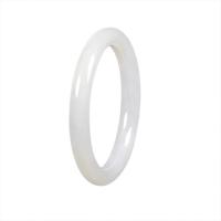 Lighter Imperial Jade Bangle, Round & for woman, white 