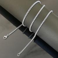 Stainless Steel Chain Necklace, 304 Stainless Steel, machine polished, fashion jewelry & DIY & Unisex, original color 