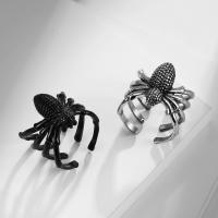 304 Stainless Steel Cuff Finger Ring, Spider, polished, fashion jewelry & Unisex 20mm 