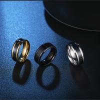 Titanium Steel Finger Ring, polished, fashion jewelry & Unisex 8mm 