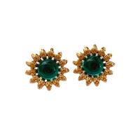 Acrylic Stud Earring, Zinc Alloy, with Acrylic, gold color plated & for woman 
