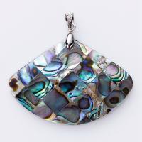 Abalone Shell Pendants, with Zinc Alloy, mixed colors, 5-60mm 