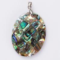 Abalone Shell Pendants, with Zinc Alloy, mixed colors, 10-50mm 