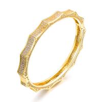 Brass Bangle, micro pave cubic zirconia & for man 
