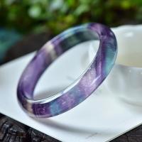 Natural Fluorite Bangle, radiation protection & for woman, mixed colors, 55-59mm 