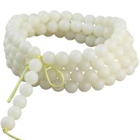 108 Perlen Mala, Bodhi, unisex, weiß, 9mm, Länge:ca. 21 cm, 114PCs/Strang, verkauft von Strang