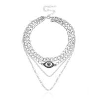 Fashion Multi Layer Necklace, Zinc Alloy, with Resin, Evil Eye, plated, multilayer & for woman 30mm Approx 16.1 Inch, Approx  13.7 Inch, Approx  12.6 Inch 