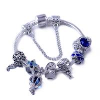 European Match Cristal Bracelets, alliage de zinc, Placage, pour femme & émail & avec strass, couleurs mélangées, Vendu par PC