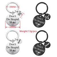 Stainless Steel Key Clasp, 304 Stainless Steel, Round, Vacuum Ion Plating, Unisex 30mm 