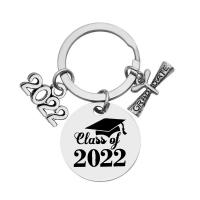 Stainless Steel Key Clasp, 304 Stainless Steel, Round, Unisex original color 