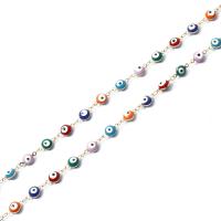 Evil Eye Jewelry Bracelet, Titanium Steel, Vacuum Ion Plating, Unisex & enamel, mixed colors 