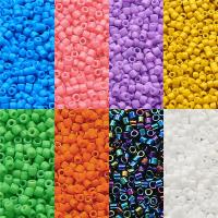 Opaque Rainbow Glass Seed Beads, stoving varnish, DIY 2mm, Approx 