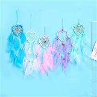 Мода Dreamcatcher, перья, с деревянный & Железо, Сердце, Связанный вручную, Много цветов для выбора, длина:7.87 дюймовый, продается PC